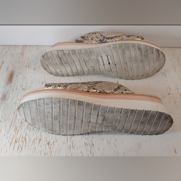 Dolce Vita Milo Snake Print Chunky Platform Slip On Sandals Shoe Size 10 Matte - Picture 9 of 13